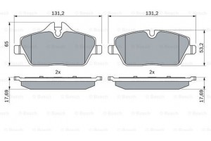 Bosch Σετ τακάκια, Δισκόφρενα - 0 986 494 120
