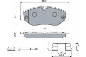 Bosch Σετ τακάκια, Δισκόφρενα - 0 986 494 121