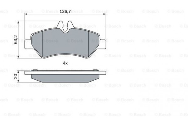 Bosch Σετ τακάκια, Δισκόφρενα - 0 986 494 123