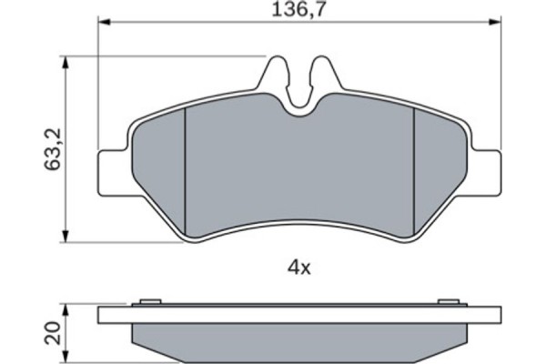 Bosch Σετ τακάκια, Δισκόφρενα - 0 986 494 123