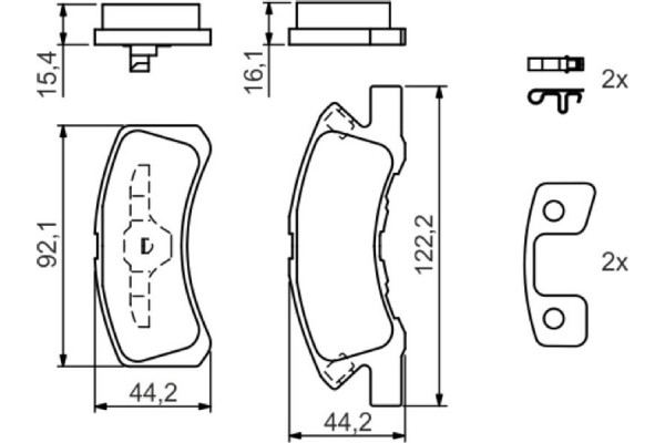 Bosch Σετ τακάκια, Δισκόφρενα - 0 986 494 134