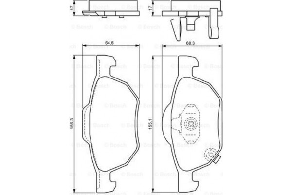 Bosch Σετ τακάκια, Δισκόφρενα - 0 986 494 135