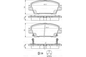 Bosch Σετ τακάκια, Δισκόφρενα - 0 986 494 136