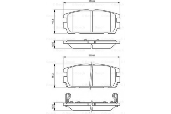 Bosch Σετ τακάκια, Δισκόφρενα - 0 986 494 137