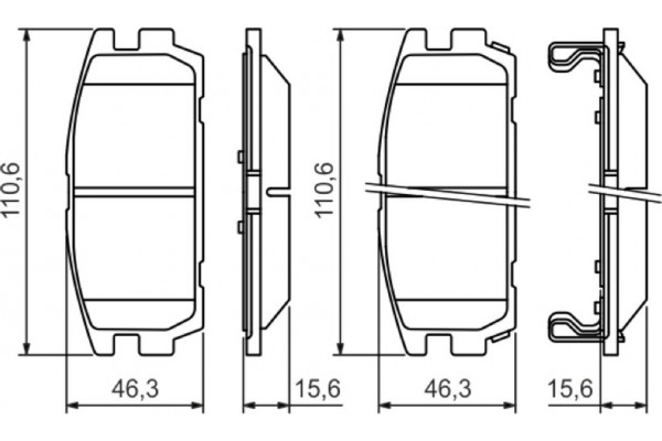 Bosch Σετ τακάκια, Δισκόφρενα - 0 986 494 137