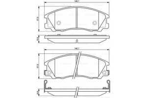 Bosch Σετ τακάκια, Δισκόφρενα - 0 986 494 138