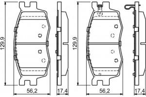 Bosch Σετ τακάκια, Δισκόφρενα - 0 986 494 139