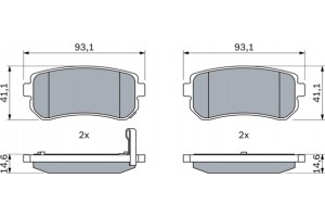 Bosch Σετ τακάκια, Δισκόφρενα - 0 986 494 140