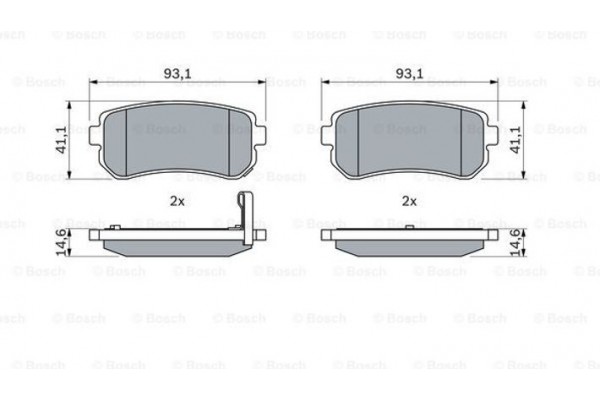 Bosch Σετ τακάκια, Δισκόφρενα - 0 986 494 140