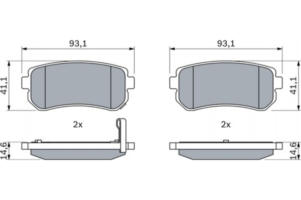 Bosch Σετ τακάκια, Δισκόφρενα - 0 986 494 140 Bosch Σετ τακάκια, Δισκόφρενα - 0 986 494 140