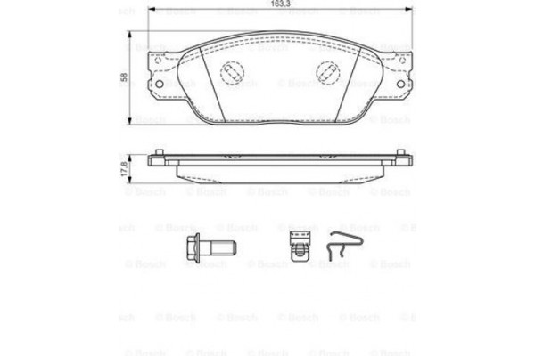 Bosch Σετ τακάκια, Δισκόφρενα - 0 986 494 141