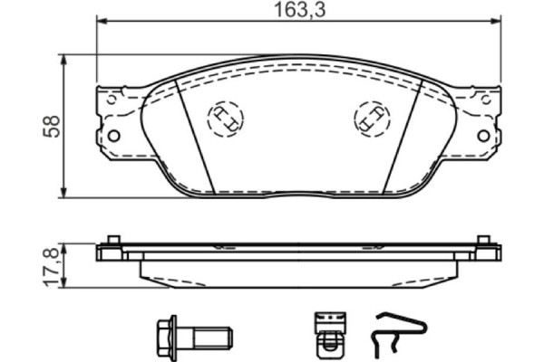 Bosch Σετ τακάκια, Δισκόφρενα - 0 986 494 141