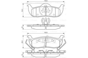 Bosch Σετ τακάκια, Δισκόφρενα - 0 986 494 142