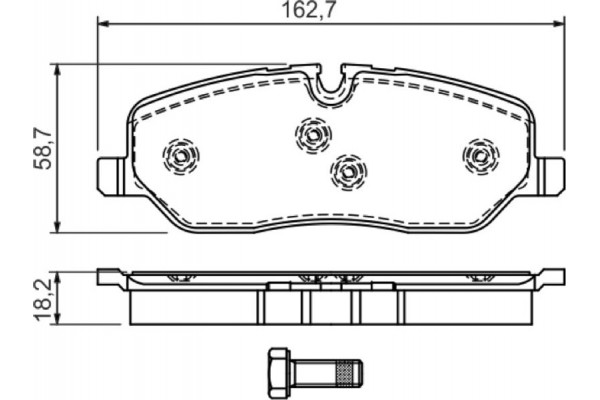 Bosch Σετ τακάκια, Δισκόφρενα - 0 986 494 147