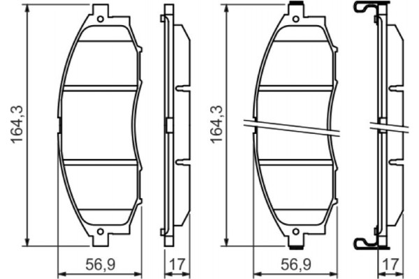 Bosch Σετ τακάκια, Δισκόφρενα - 0 986 494 152
