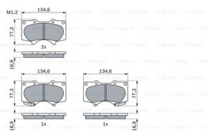 Bosch Σετ τακάκια, Δισκόφρενα - 0 986 494 153