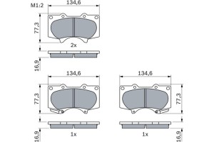 Bosch Σετ τακάκια, Δισκόφρενα - 0 986 494 153