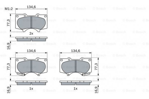 Bosch Σετ τακάκια, Δισκόφρενα - 0 986 494 153