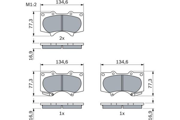 Bosch Σετ τακάκια, Δισκόφρενα - 0 986 494 153