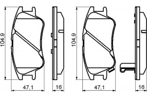 Bosch Σετ τακάκια, Δισκόφρενα - 0 986 494 155