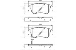 Bosch Σετ τακάκια, Δισκόφρενα - 0 986 494 155