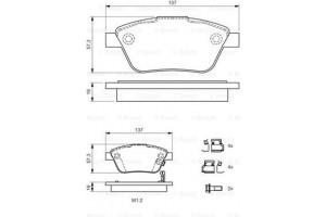 Bosch Σετ τακάκια, Δισκόφρενα - 0 986 494 157