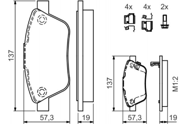 Bosch Σετ τακάκια, Δισκόφρενα - 0 986 494 157