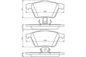 Bosch Σετ τακάκια, Δισκόφρενα - 0 986 494 158