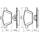 Bosch Σετ τακάκια, Δισκόφρενα - 0 986 494 159