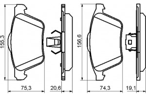 Bosch Σετ τακάκια, Δισκόφρενα - 0 986 494 159