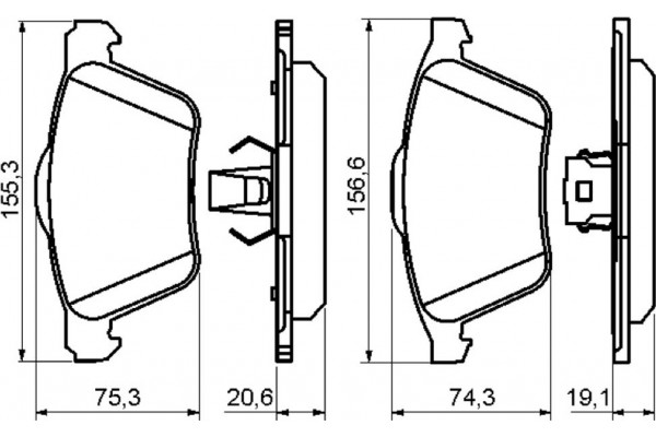 Bosch Σετ τακάκια, Δισκόφρενα - 0 986 494 159