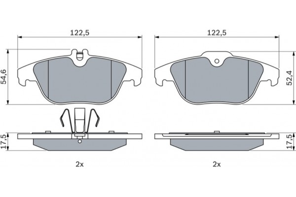 Bosch Σετ τακάκια, Δισκόφρενα - 0 986 494 162