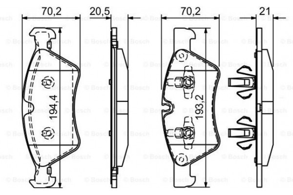 Bosch Σετ τακάκια, Δισκόφρενα - 0 986 494 165