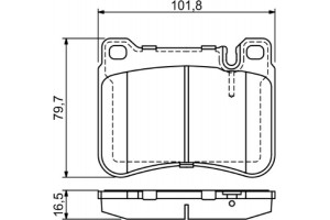 Bosch Σετ τακάκια, Δισκόφρενα - 0 986 494 166