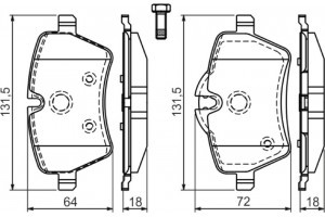 Bosch Σετ τακάκια, Δισκόφρενα - 0 986 494 168