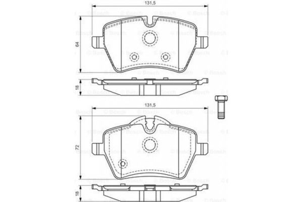 Bosch Σετ τακάκια, Δισκόφρενα - 0 986 494 168