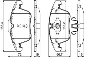 Bosch Σετ τακάκια, Δισκόφρενα - 0 986 494 169