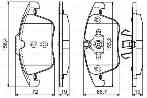 Bosch Σετ τακάκια, Δισκόφρενα - 0 986 494 169