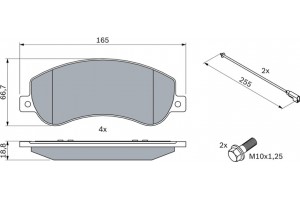 Bosch Σετ τακάκια, Δισκόφρενα - 0 986 494 170
