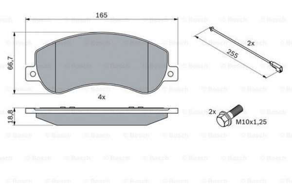 Bosch Σετ τακάκια, Δισκόφρενα - 0 986 494 170