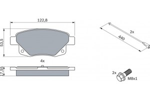 Bosch Σετ τακάκια, Δισκόφρενα - 0 986 494 171