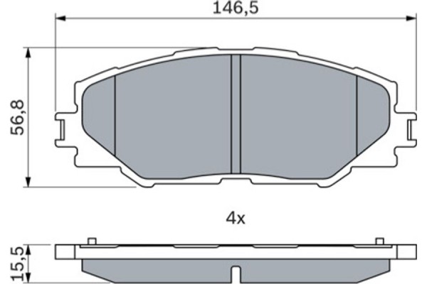 Bosch Σετ τακάκια, Δισκόφρενα - 0 986 494 174