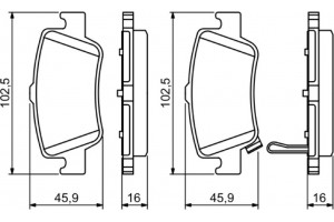 Bosch Σετ τακάκια, Δισκόφρενα - 0 986 494 182