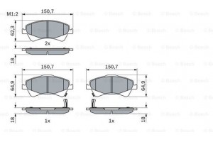 Bosch Σετ τακάκια, Δισκόφρενα - 0 986 494 187