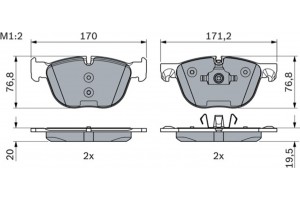 Bosch Σετ τακάκια, Δισκόφρενα - 0 986 494 191