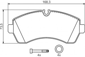 Bosch Σετ τακάκια, Δισκόφρενα - 0 986 494 194