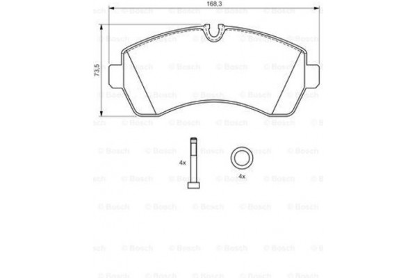 Bosch Σετ τακάκια, Δισκόφρενα - 0 986 494 194