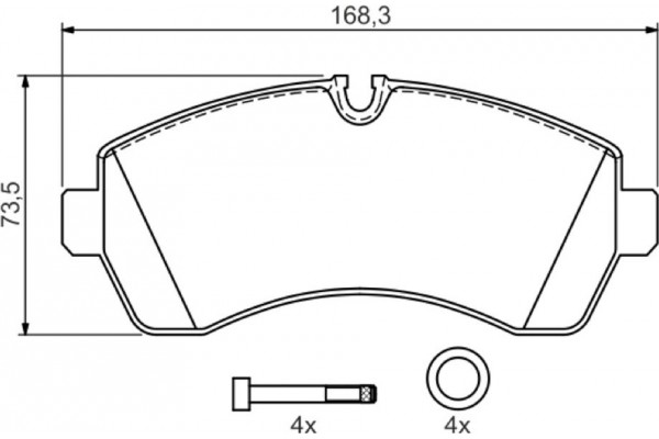 Bosch Σετ τακάκια, Δισκόφρενα - 0 986 494 194