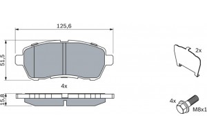 Bosch Σετ τακάκια, Δισκόφρενα - 0 986 494 195