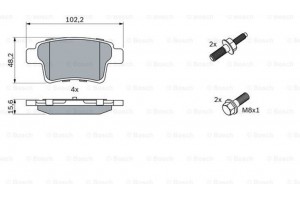 Bosch Σετ τακάκια, Δισκόφρενα - 0 986 494 199